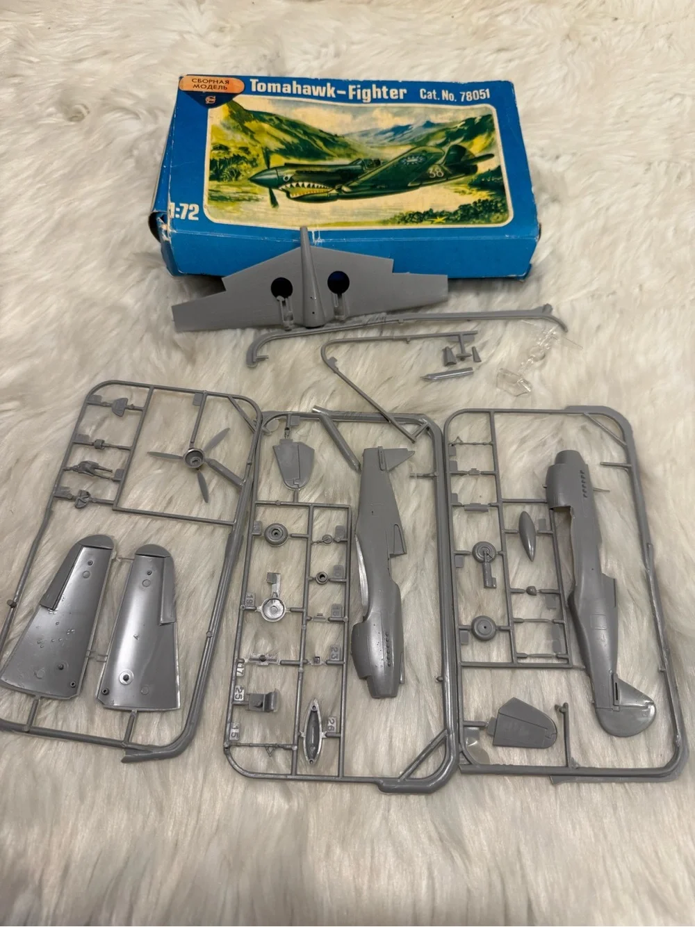 Vintage Tomahawk Fighter Model Plane Building Set 1:72 Collectible USSR